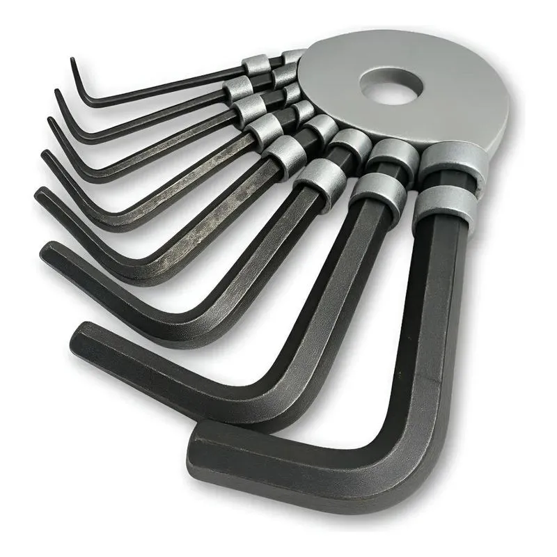 3x Kit Bike Jogo Chaves Allen L Hexagonais 8 Peças 1,5 A 6mm