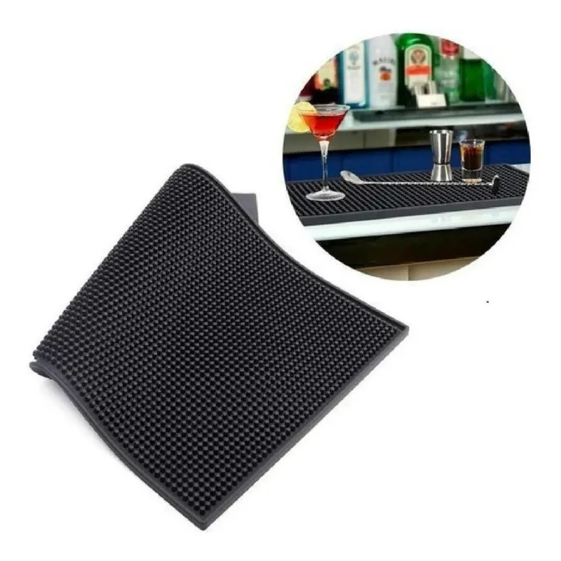 2x Tapete Barman Bar Mat Escorredor Porta Copo Drinks 45x30