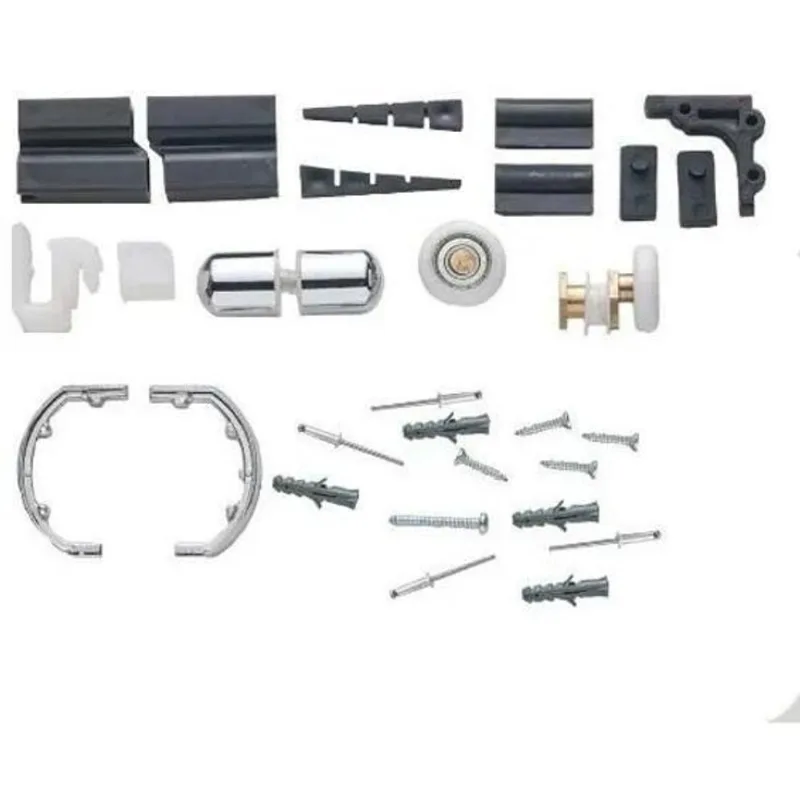 Kit De Acessórios Para Box De Vidro 8mm F1 Cinza Brilhante