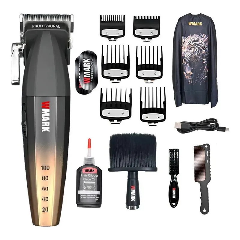 10x Maquina De Cortar Cabelo Wmark Ng 2038 Indicador Displa