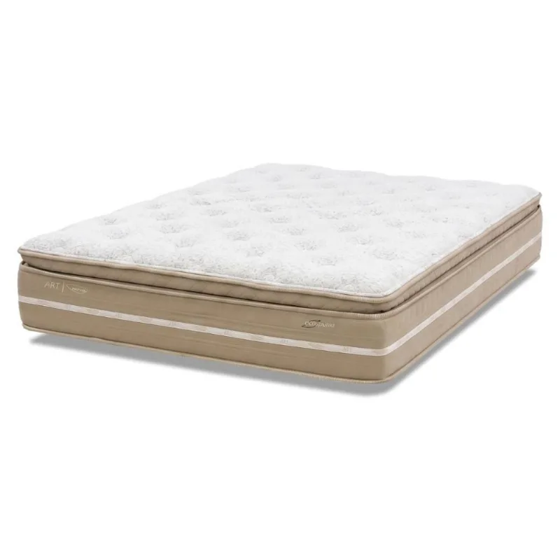 Colchão Casal Espuma D65 Pillow Top 138x188x30CM Bege Herval