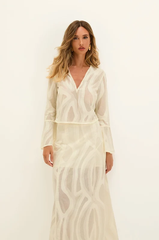 Saia Longa Avila Glitz Branco / 40