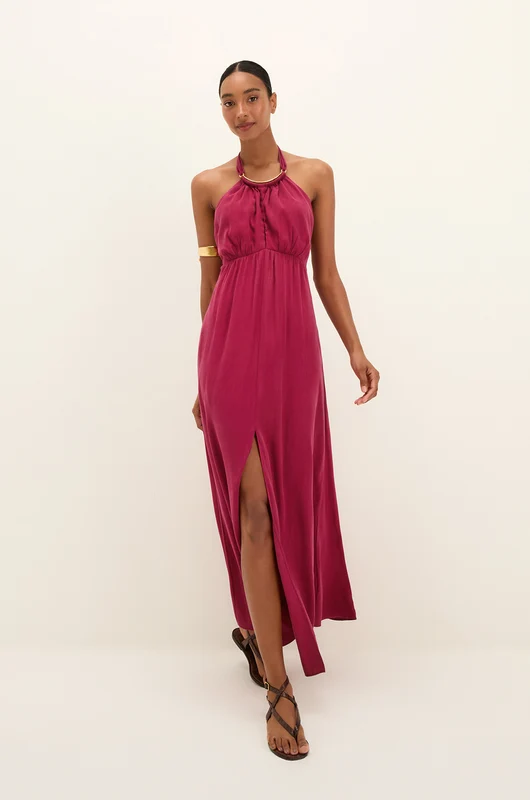 Vestido Longo Joy Det Glam Rosa / 36