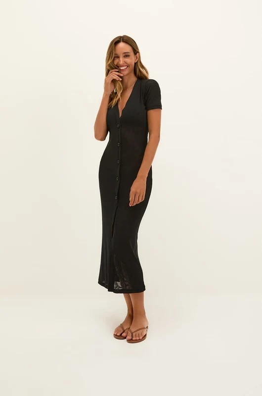 Saida Midi Josie Black Preto / P