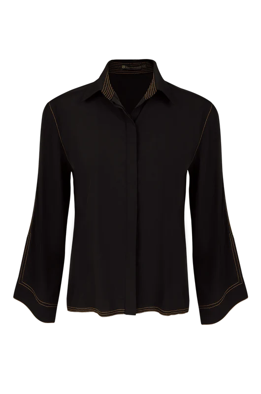 Camisa Manga Lg Bay Black Preto / G