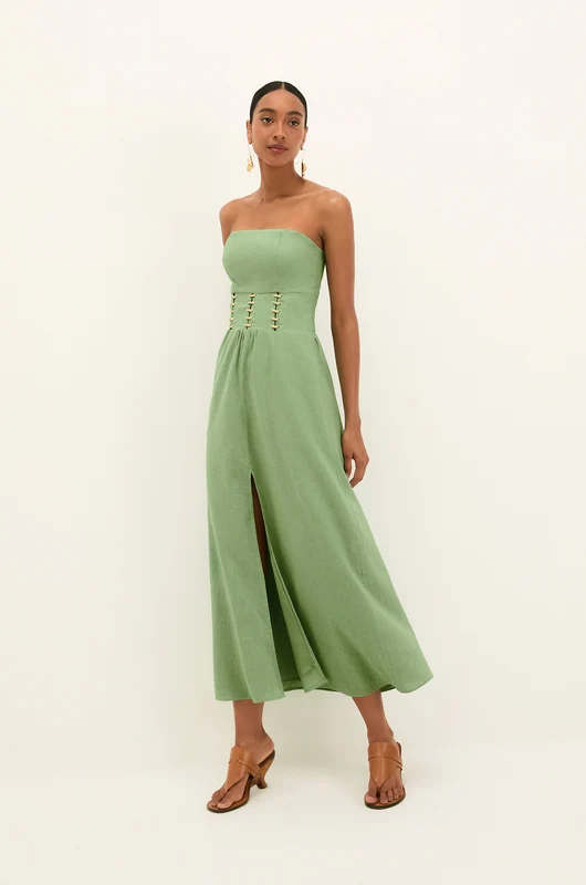 Vestido Midi Greta Det Paradiso Verde / 42
