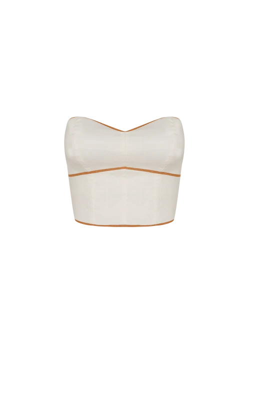 Top Iva Detalhe Off White Branco / GG