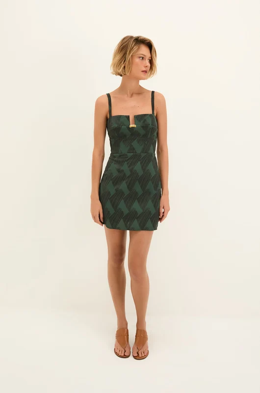 Vestido Curto Bella Det Boulevard Verde / 38