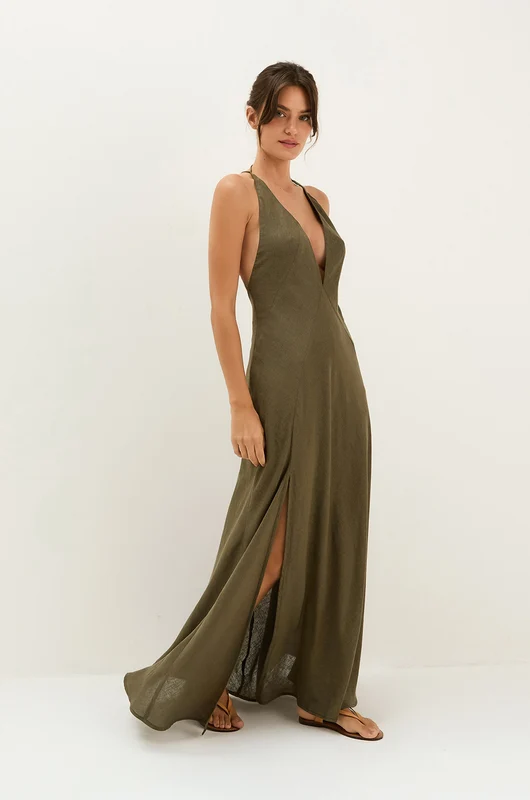 Vestido Lg Marbella Det Evergreen Verde / 38