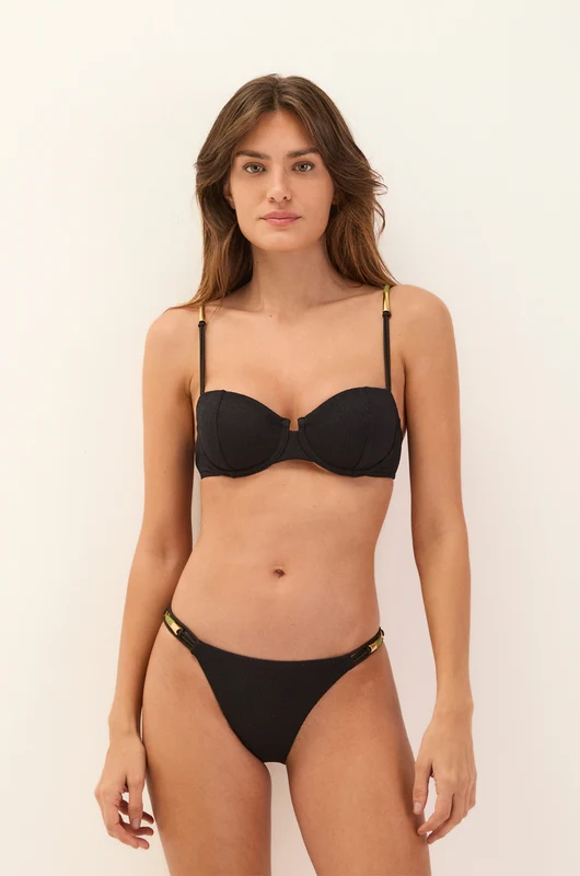 Calcinha Mabel Detalhe Brasil Black Preto / PP