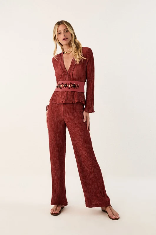 Calça Auset Burgeon Vermelho / 36