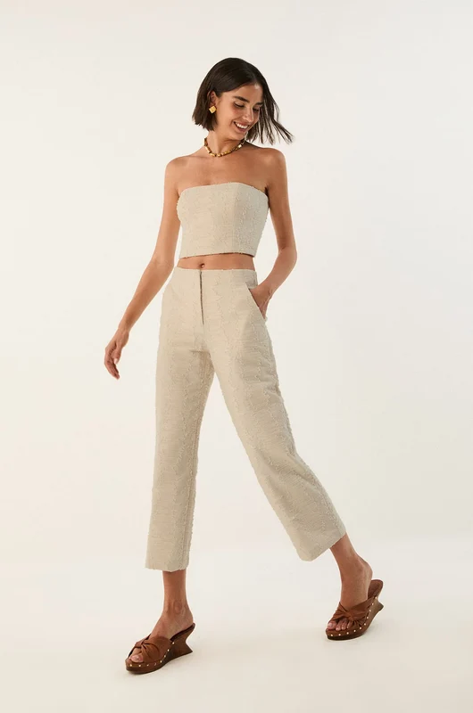 Calça Reta Lilia Natural Natural / 40