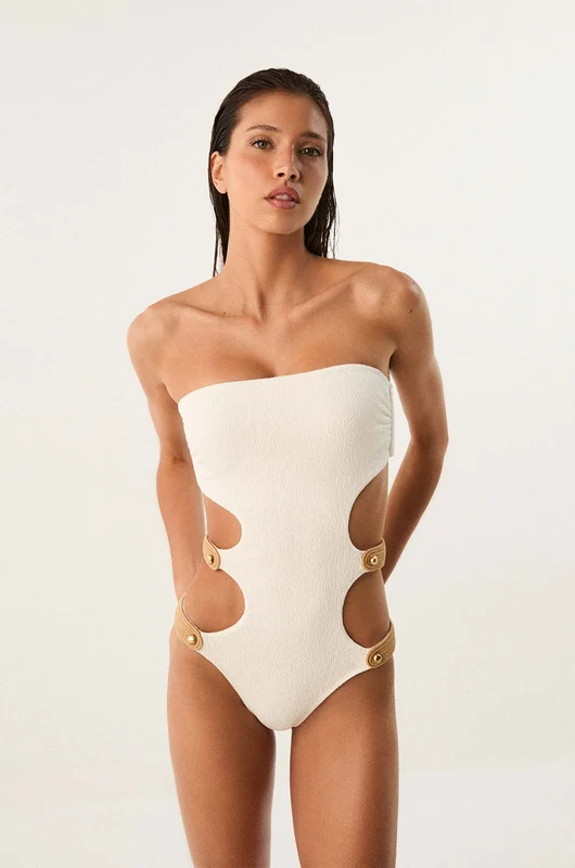 Maiô Katherine Lian Brasil White Branco / GG