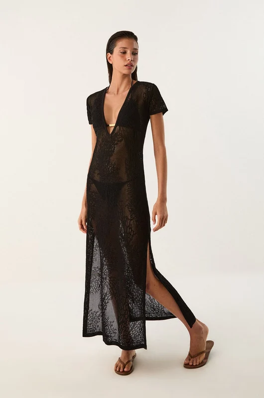 Saída Longa Eiman Tricot Black Preto / P