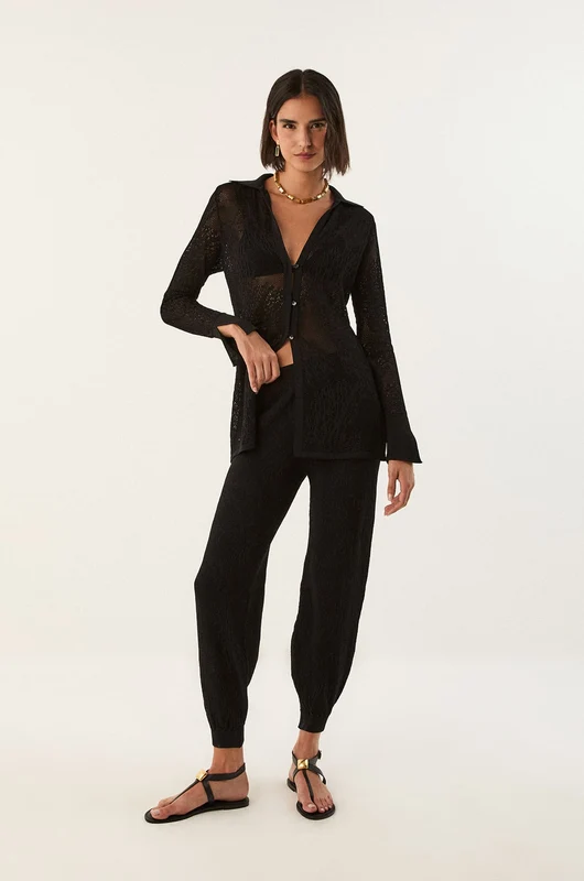 Calça Eiman Tricot Black Preto / P