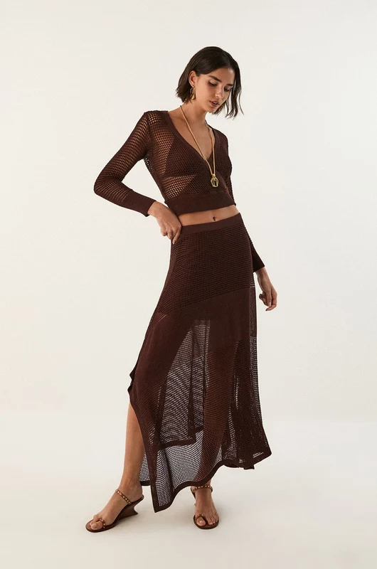 Saia Longa Reese Tricot Mocha Natural / G
