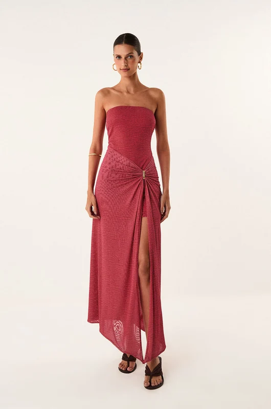 Vestido Longo Sunny Detalhe Serpent Skin Pink Estampados / P