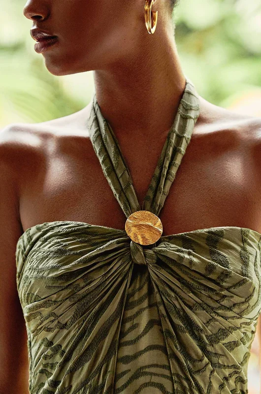 Vestido Longo Marilyn Detalhe Fen Verde / 38