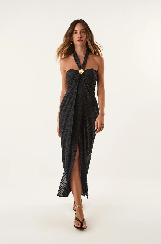 Vestido Longo Marilyn Detalhe Black Preto / 40