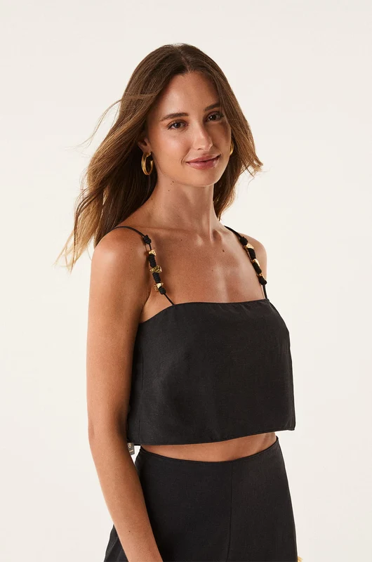Blusa Antonie Detalhe Black Preto / M