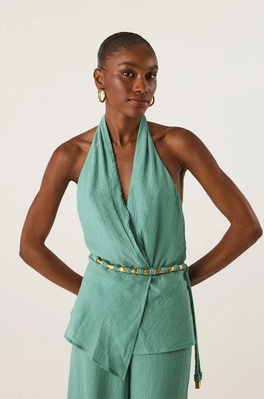 Blusa Gia Detalhe Harvest Verde / M