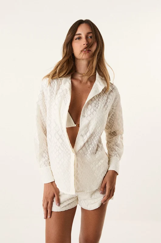 Camisa Lysa Off White Branco / GG