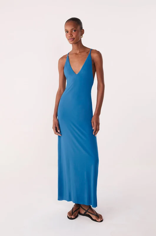 Vestido Midi Anelise Tidal Wave Azul / PP