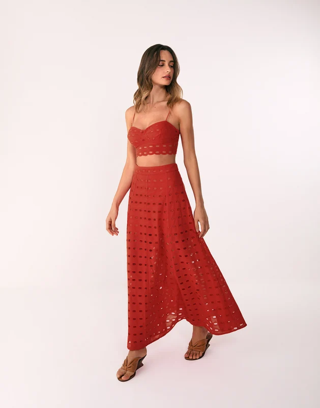 Saia Longa Bea Spicy Red Vermelho / 34