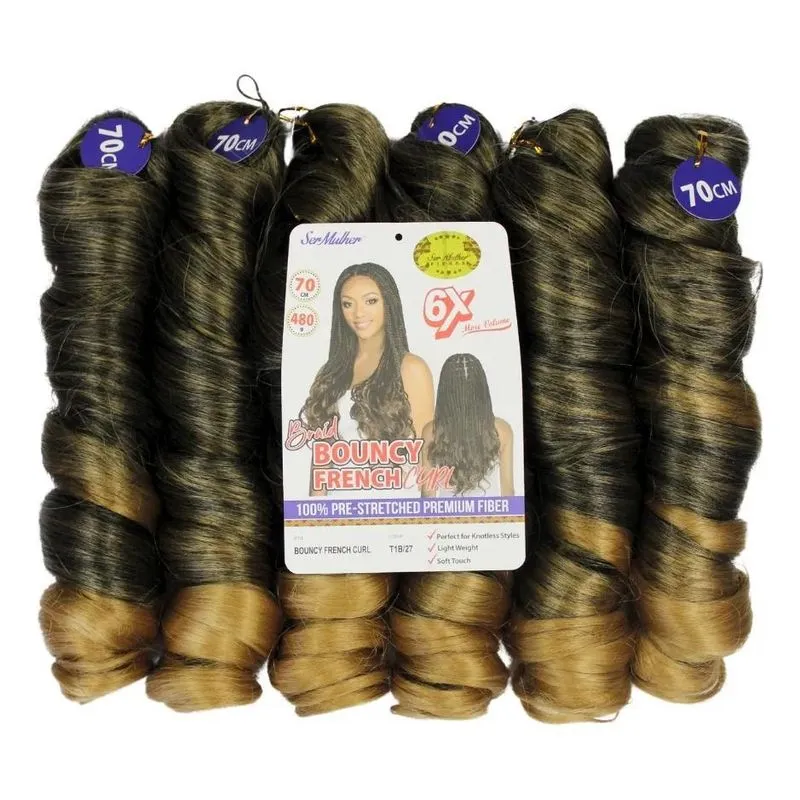 3x Cabelo Para Tranças French Curl Ser Mulher Pacotão 480g 7