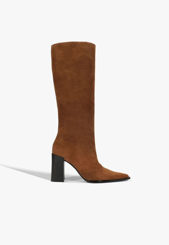 Raffaela Up Suede Boot 8 / Pecan Brown / Suede