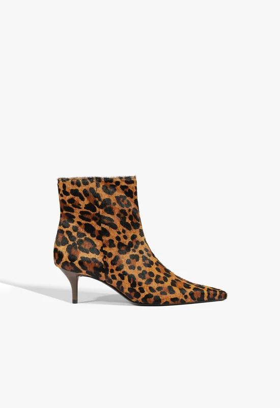 Mikki Mid Hair Calf Bootie 8 / Leopard / Hair Calf