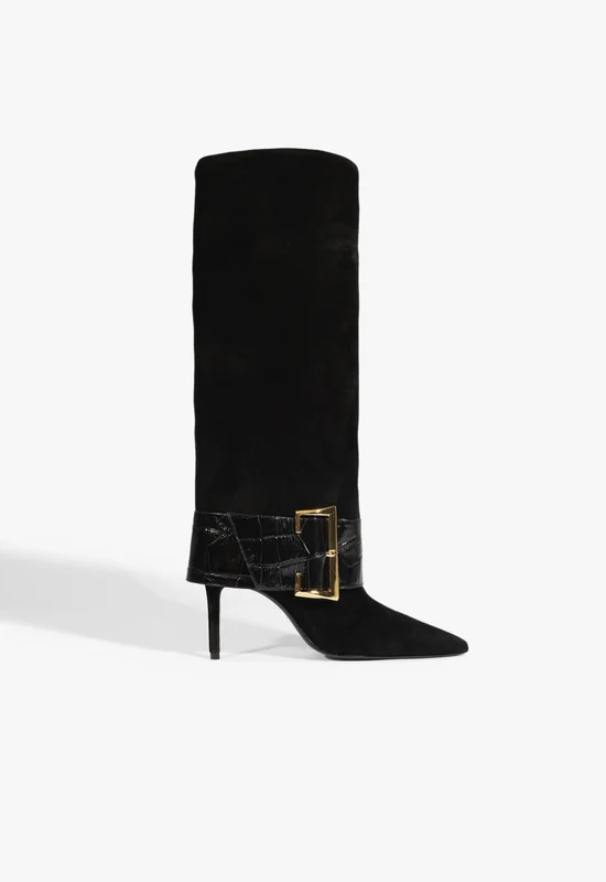 Beatrix Suede Boot 6 / Black / Suede