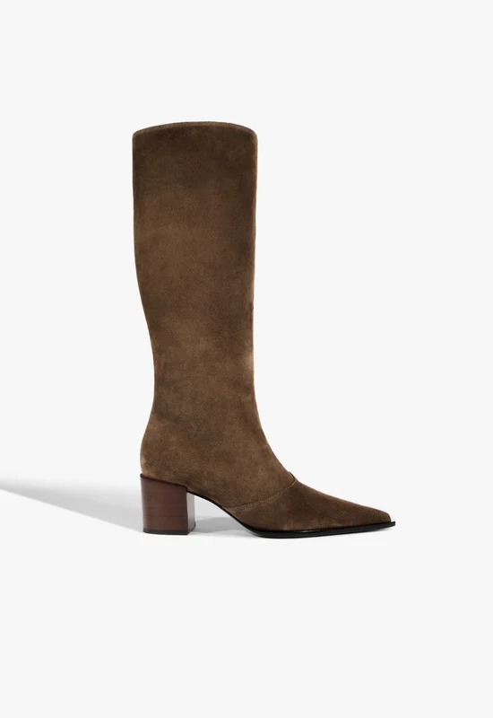 Raffaela Up Mid Suede Boot 5 / Pecan Brown / Suede
