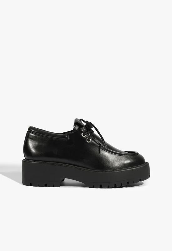 Cia Leather Flat 10 / Black / Leather