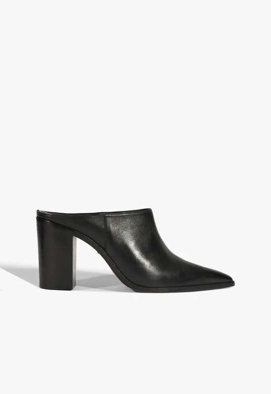 Mikki Mule Leather Pump 5 / Black / Leather