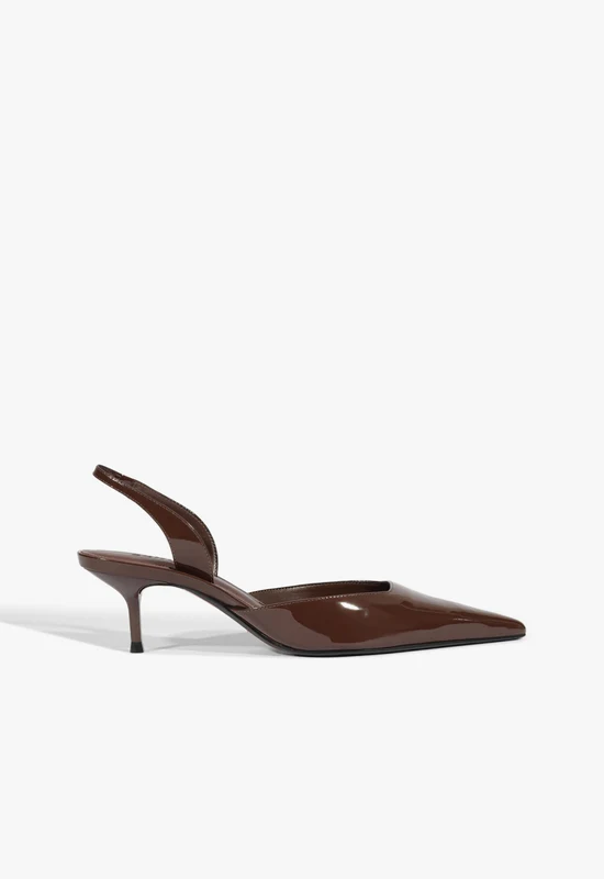 Paola Mid Patent Pump 8 / Root Brown / Patent