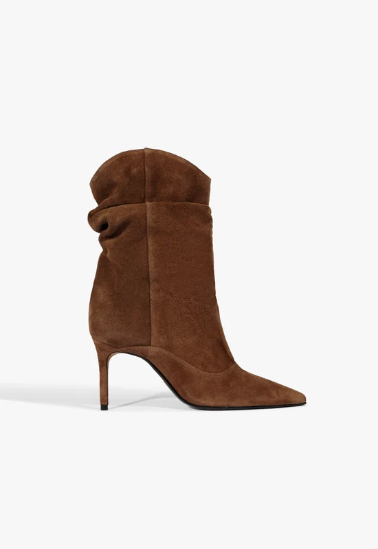 Maryana Slouch Nubuck Bootie 8.5 / Pecan Brown / Nubuck
