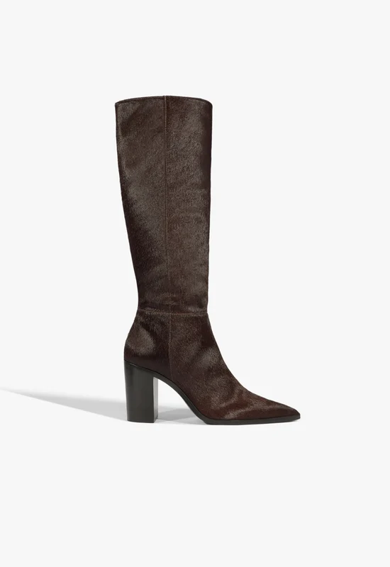 Mikki Up Block Hair Calf Boot 10.5 / New Bison / Hair Calf