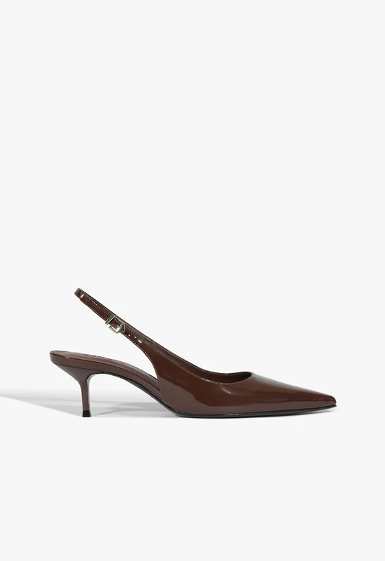 Paola Mid Patent Leather Pump 8 / Root Brown / Patent
