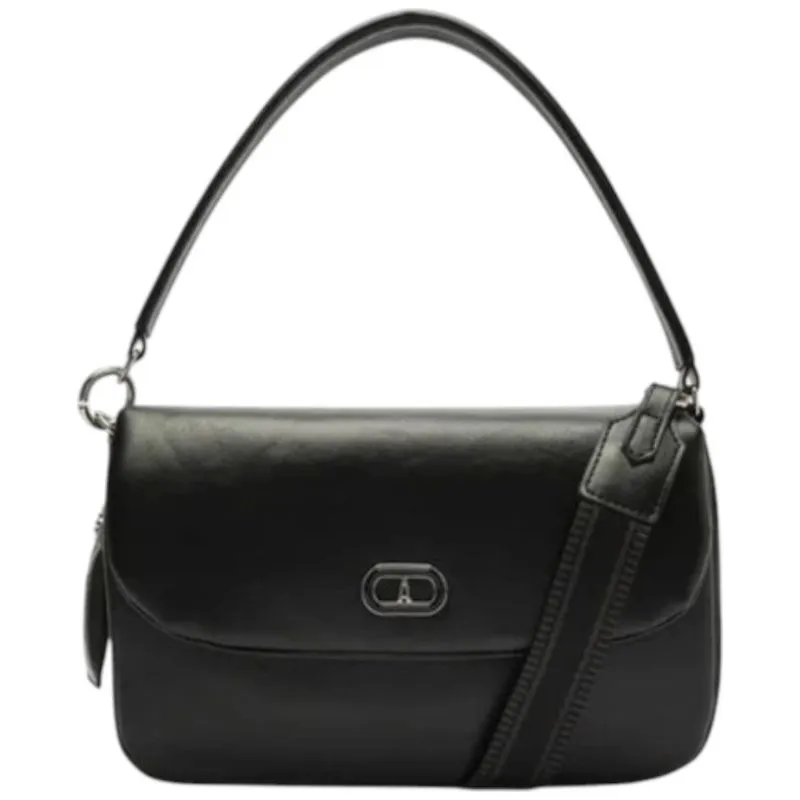 Bolsa Anacapri Tiracolo Média Nina Preta 26x7,5x15cm (MP)
