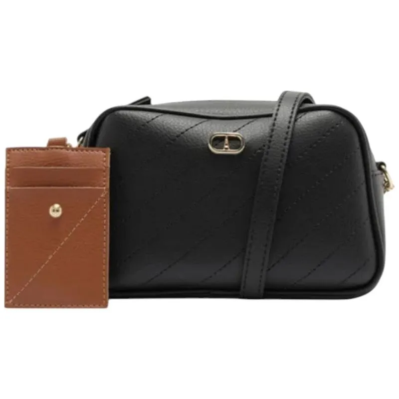 Bolsa Anacapri Tiracolo Pequena Aredondada Preta (MP)