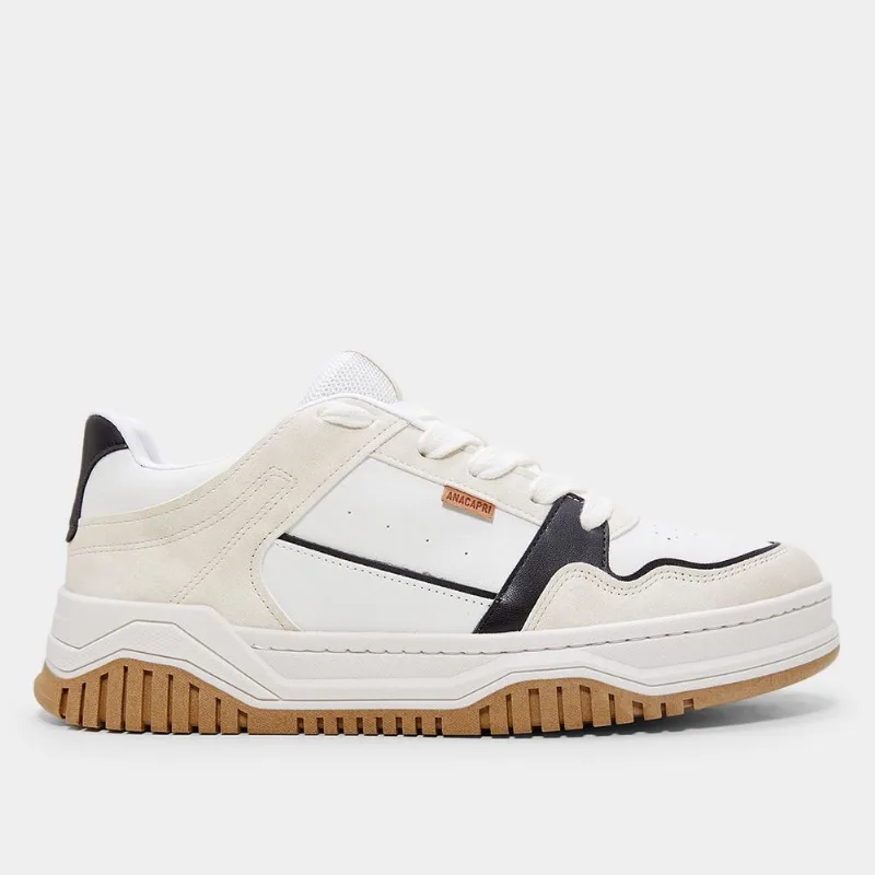 Tênis Anacapri Lola Feminino - Feminino - Branco+Preto