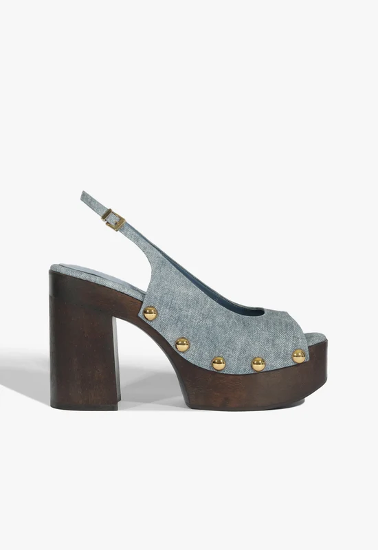 Rose Sling Leather Sandal 6 / Infinite Blue / Leather