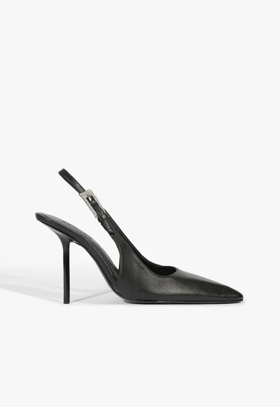 Leona Glam Leather Pump 7.5 / Black / Leather