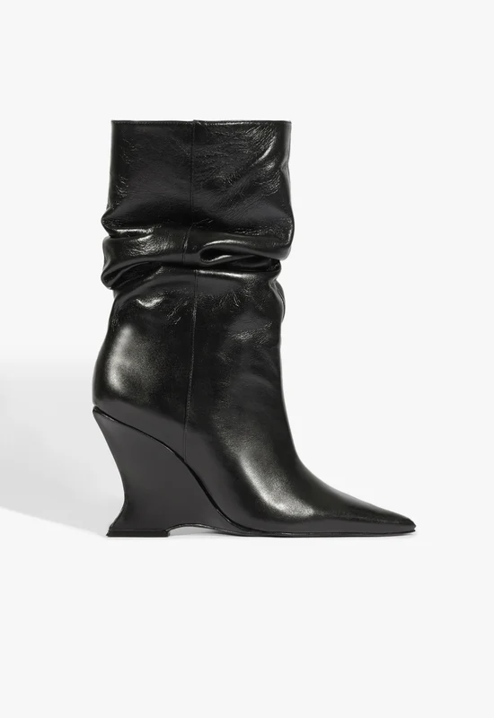 Siena Slouch Bootie 10.5 / Black / Leather