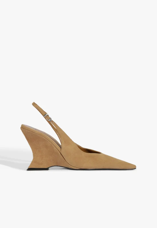 Siena Buckle Suede Pump 11 / Wood / Suede