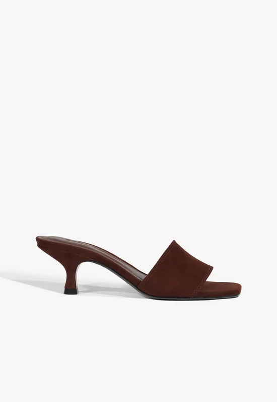 Kelsea Suede Sandal 6.5 / Chestnut Brown / Suede