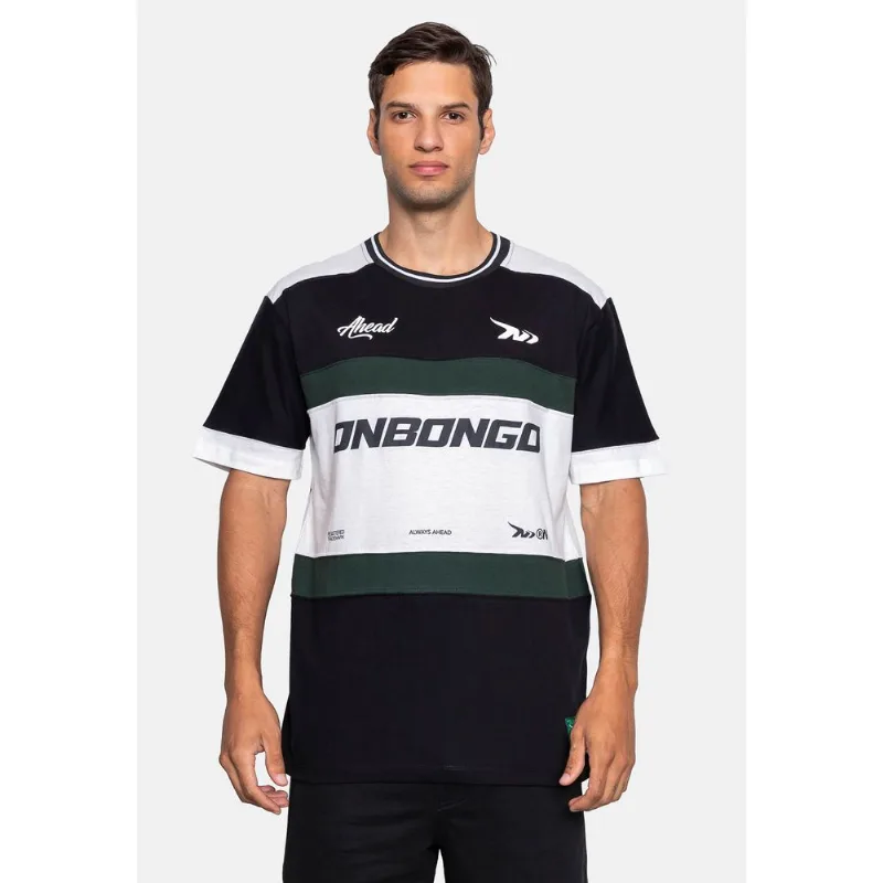 Camiseta Onbongo Contraste Recortada Preta - G