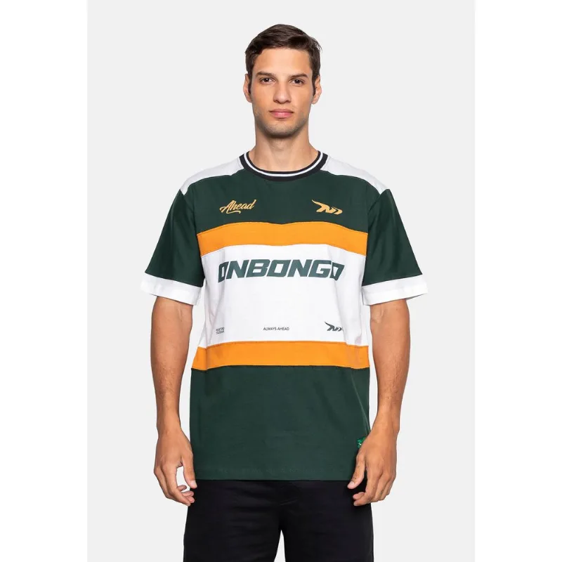 Camiseta Onbongo Contraste Recortada Verde - M