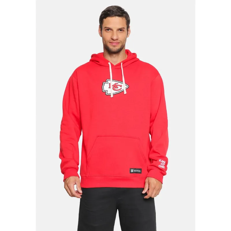 Moletom NFL Canguru Kansas City Chiefs Vermelha - G